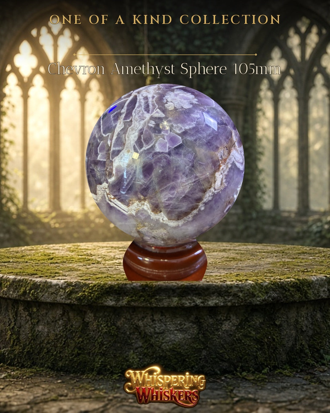 Chevron Amethyst Sphere 105 mm