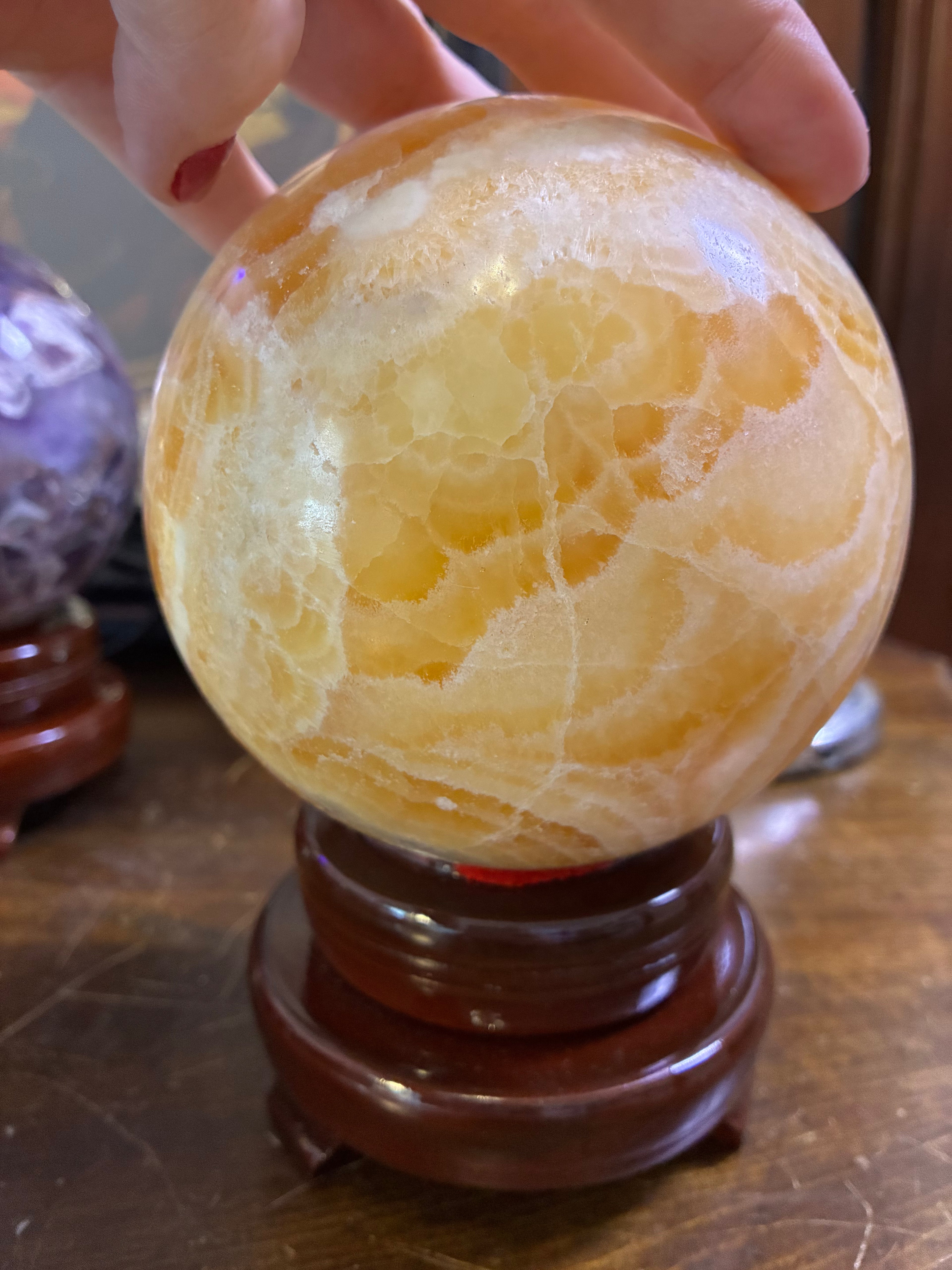 Yellow Calcite Sphere