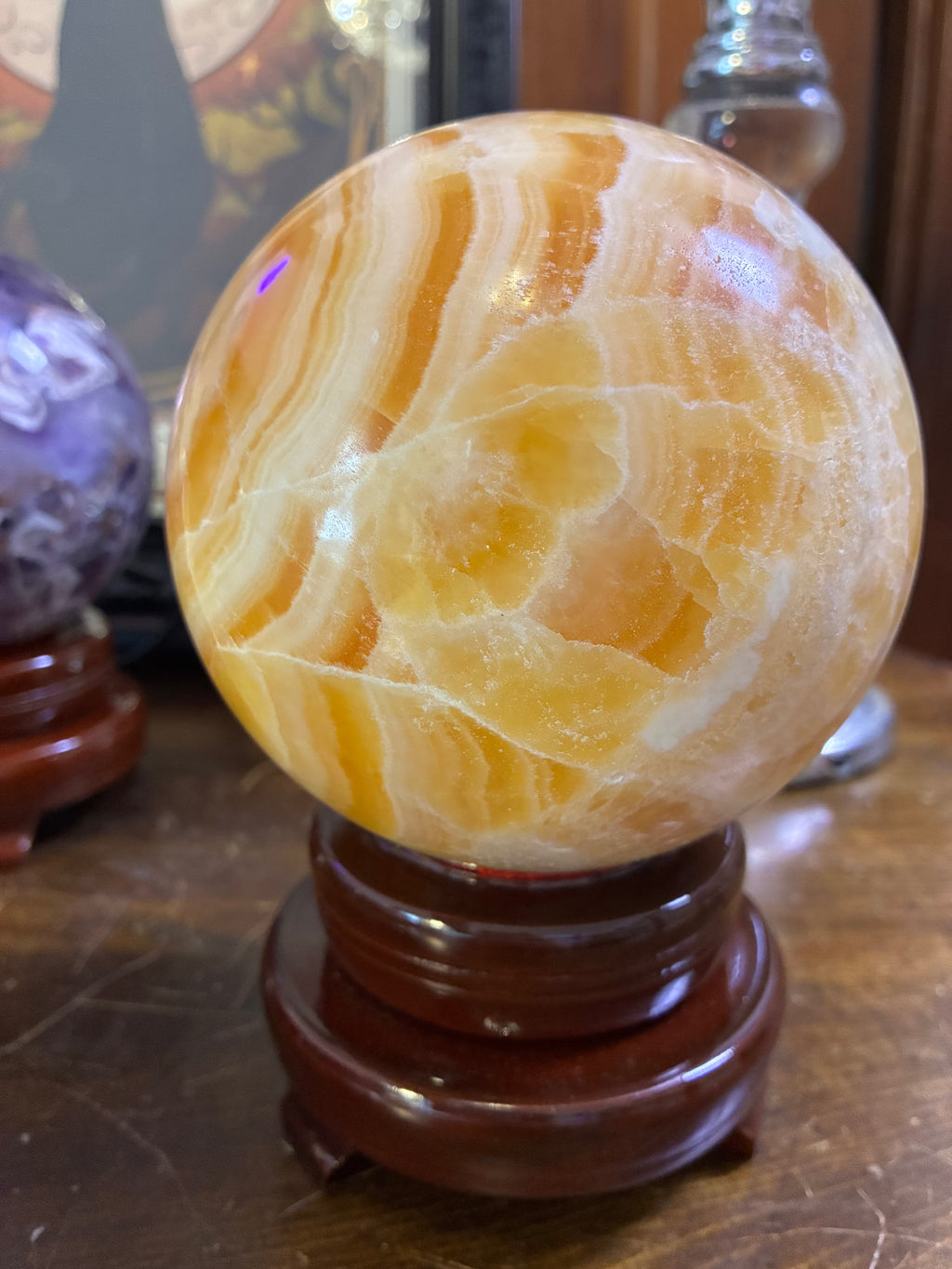 Yellow Calcite Sphere