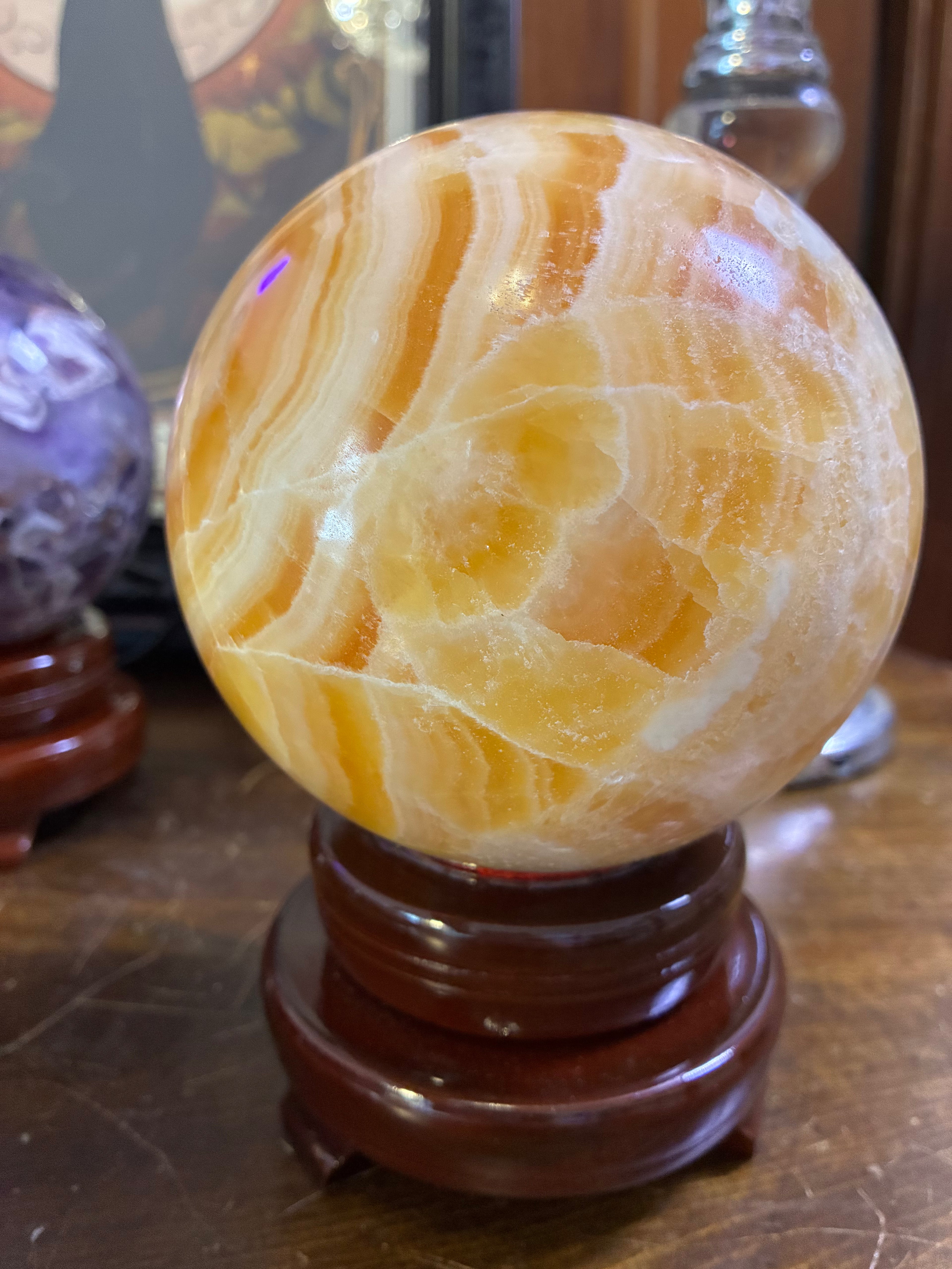 Yellow Calcite Sphere