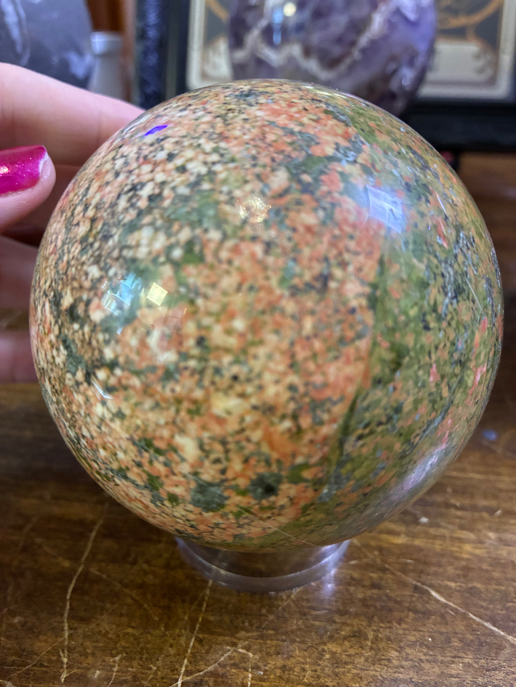 Unakite Sphere 86mm